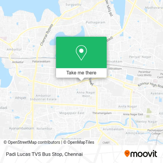Padi Lucas TVS Bus Stop map