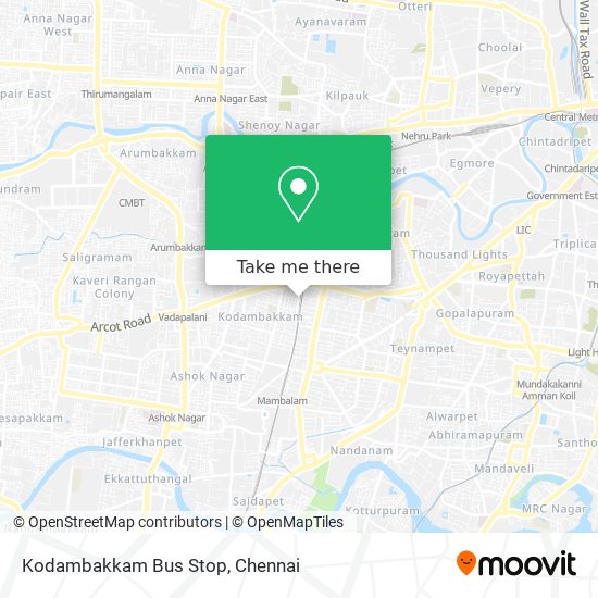 Kodambakkam Bus Stop map