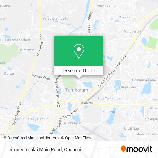 Thiruneermalai Main Road map