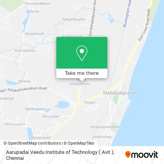 Aarupadai Veedu Institute of Technology ( Avit ) map