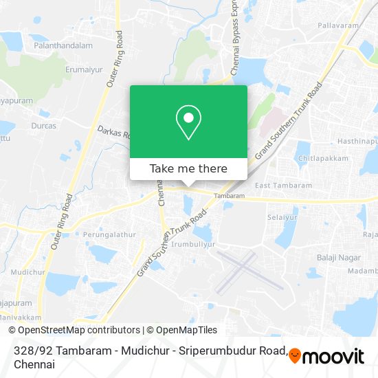 328 / 92 Tambaram - Mudichur - Sriperumbudur Road map
