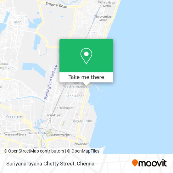 Suriyanarayana Chetty Street map