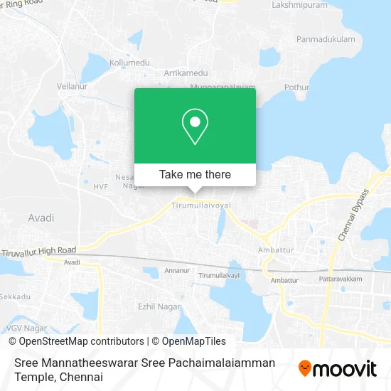 Sree Mannatheeswarar Sree Pachaimalaiamman Temple map