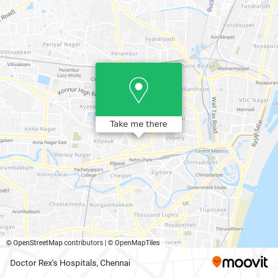 Doctor Rex's Hospitals map