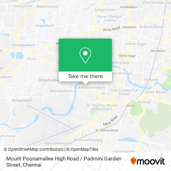 Mount Poonamallee High Road / Padmini Garden Street map