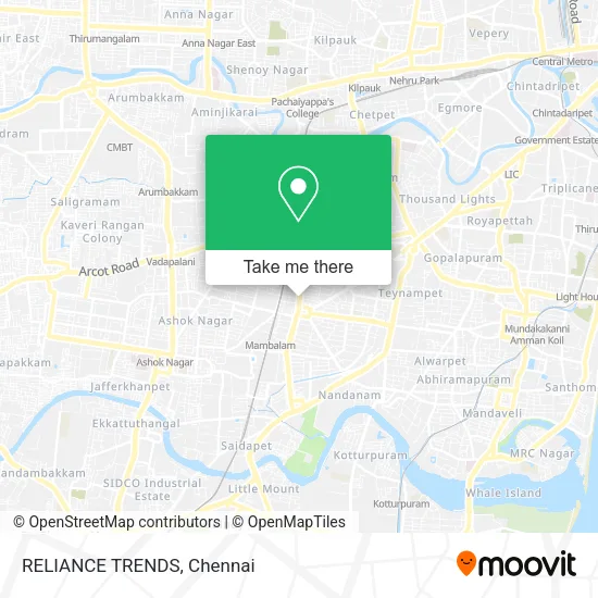 RELIANCE TRENDS map