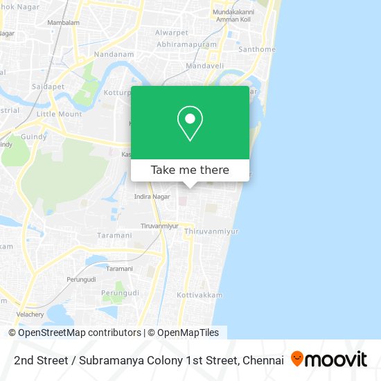 2nd Street / Subramanya Colony 1st Street map