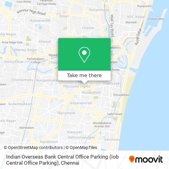 Indian Overseas Bank Central Office Parking (Iob Central Office Parking) map