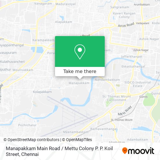 Manapakkam Main Road / Mettu Colony P. P. Koil Street map