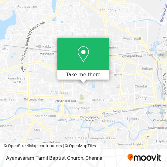 Ayanavaram Tamil Baptist Church map