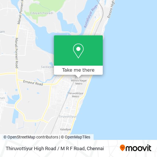 Thiruvottiyur High Road / M R F Road map