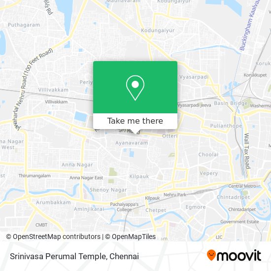 Srinivasa Perumal Temple map