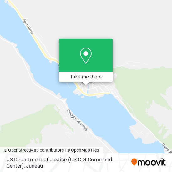 US Department of Justice (US C G Command Center) map