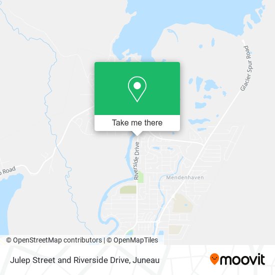 Julep Street and Riverside Drive map