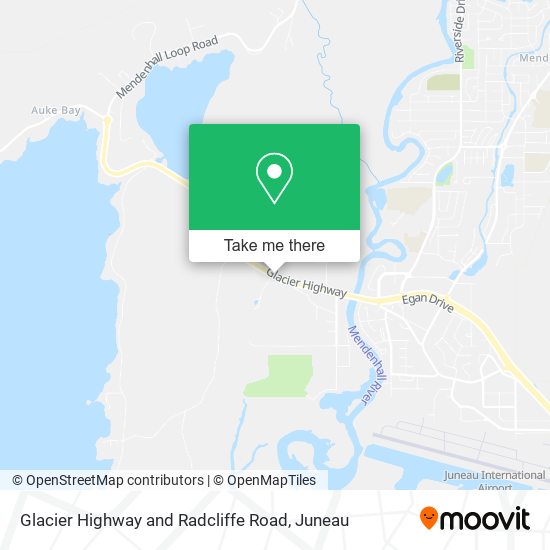Glacier Highway and Radcliffe Road map