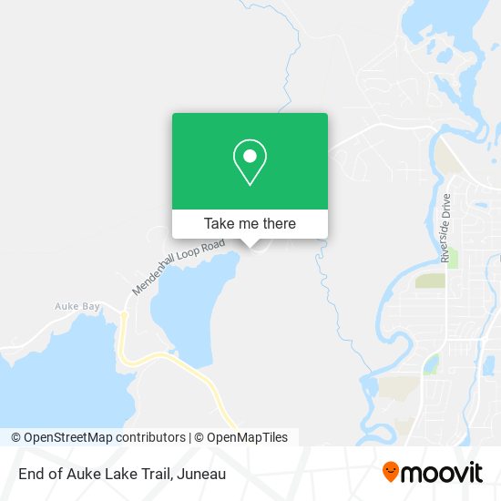 End of Auke Lake Trail map