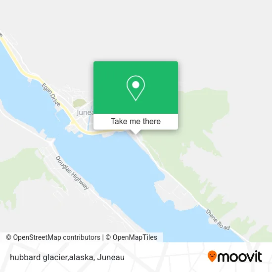 hubbard glacier,alaska map