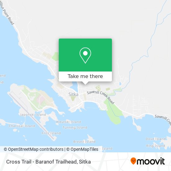 Cross Trail - Baranof Trailhead map