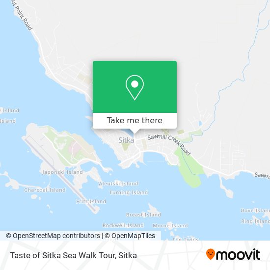 Mapa de Taste of Sitka Sea Walk Tour