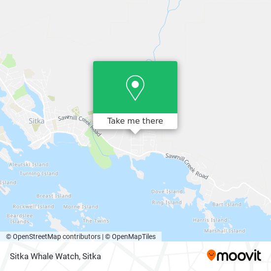 Mapa de Sitka Whale Watch