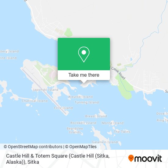 Castle Hill & Totem Square (Castle Hill (Sitka, Alaska)) map