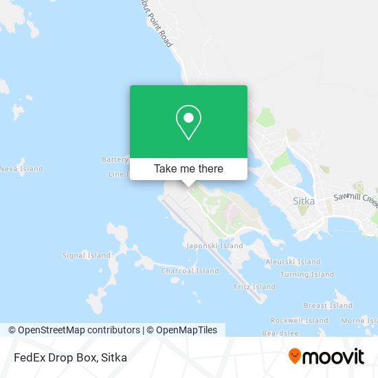 FedEx Drop Box map