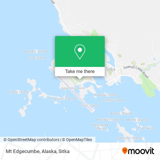 Mt Edgecumbe, Alaska map