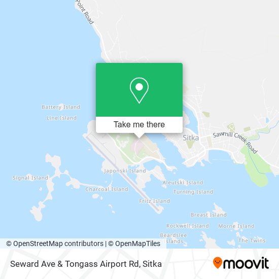 Seward Ave & Tongass Airport Rd map