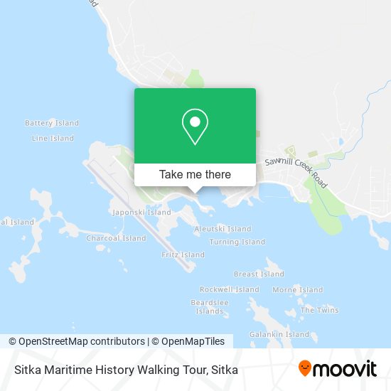 Mapa de Sitka Maritime History Walking Tour