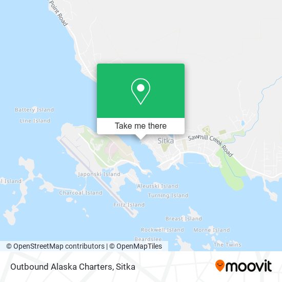 Outbound Alaska Charters map