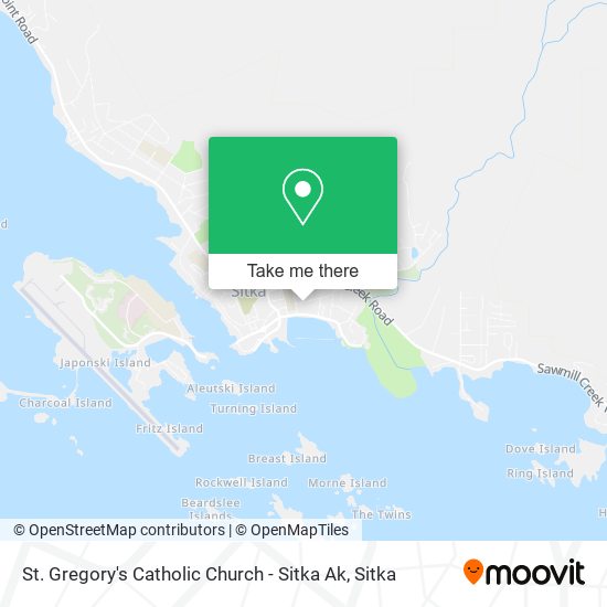 St. Gregory's Catholic Church - Sitka Ak map