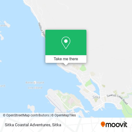 Sitka Coastal Adventures map