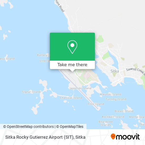 Mapa de Sitka Rocky Gutierrez Airport (SIT)