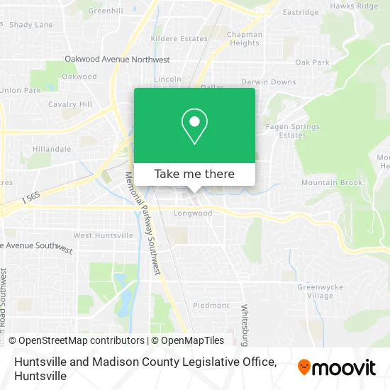 Huntsville and Madison County Legislative Office map
