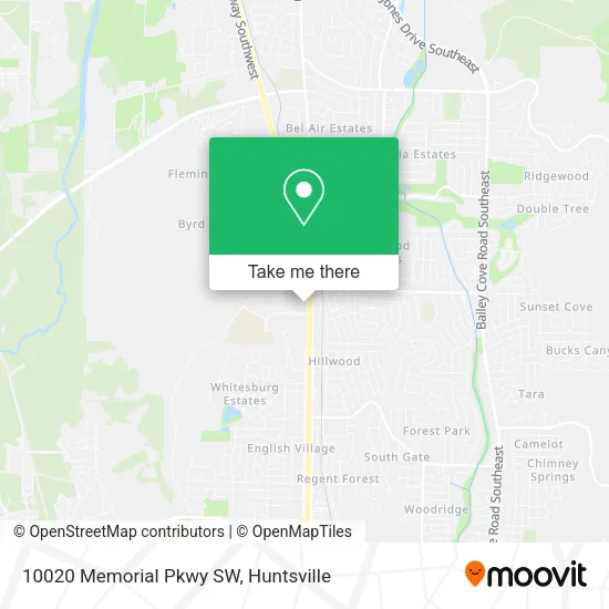 10020 Memorial Pkwy SW map
