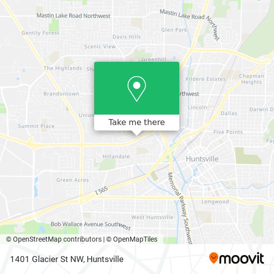 1401 Glacier St NW map