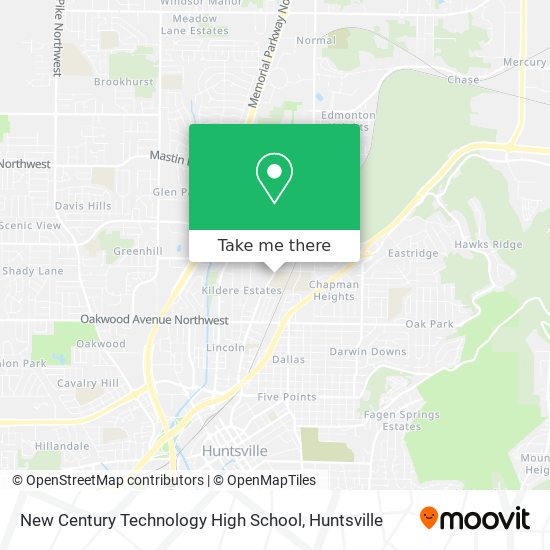 Mapa de New Century Technology High School