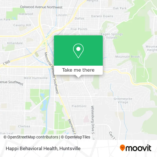 Happi Behavioral Health map