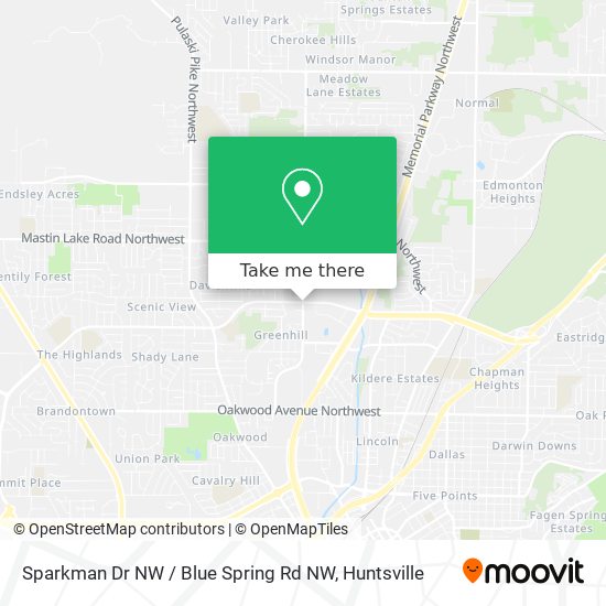 Mapa de Sparkman Dr NW / Blue Spring Rd NW
