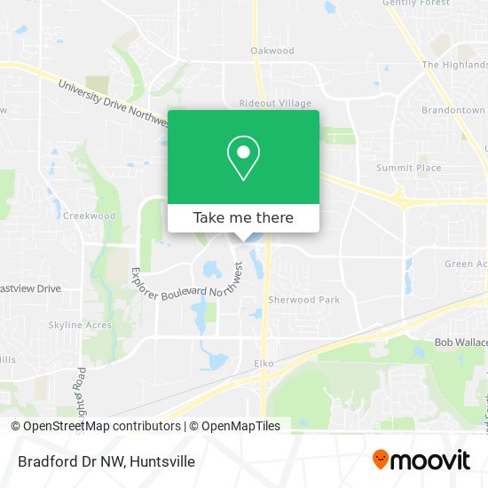 Bradford Dr NW map