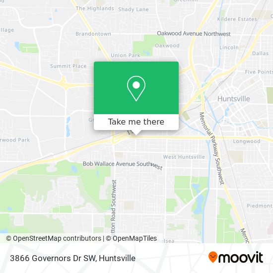 Mapa de 3866 Governors Dr SW