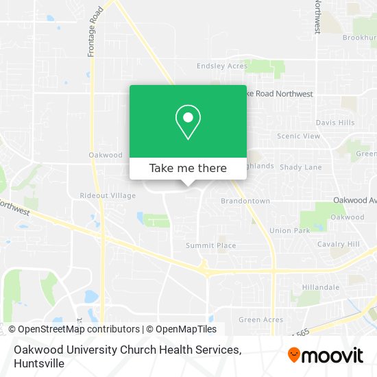 Oakwood University Church Health Services map