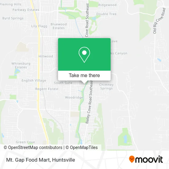 Mt. Gap Food Mart map