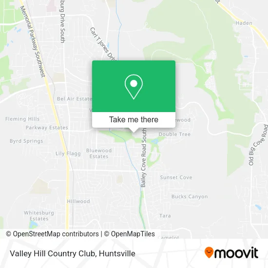 Mapa de Valley Hill Country Club