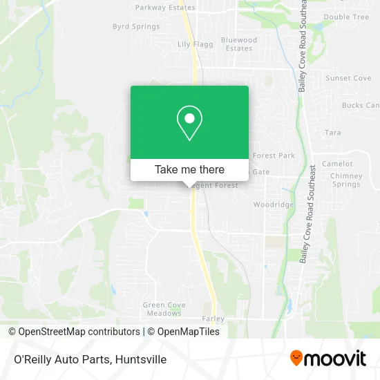 O'Reilly Auto Parts map