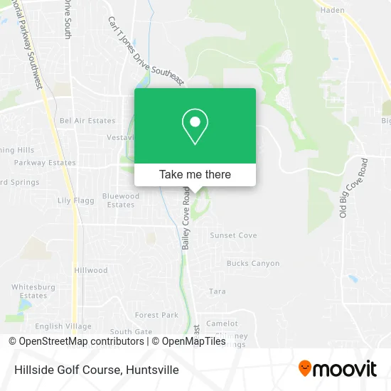 Hillside Golf Course map