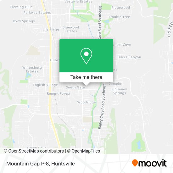 Mountain Gap P-8 map