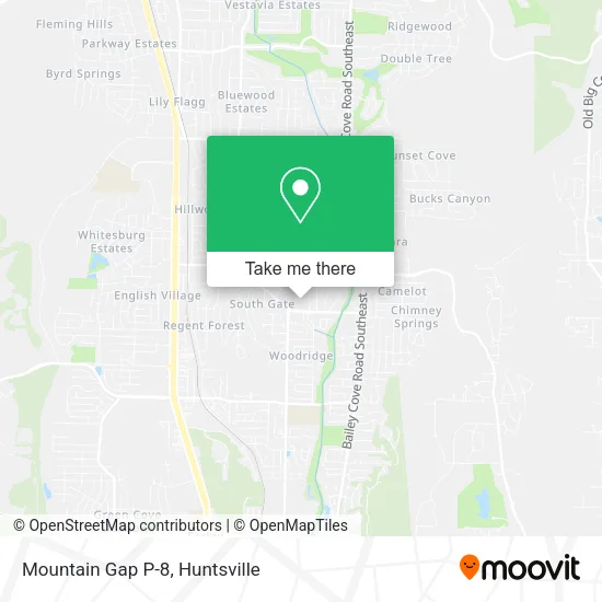 Mountain Gap P-8 map