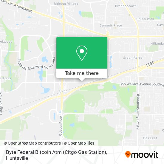 Mapa de Byte Federal Bitcoin Atm (Citgo Gas Station)