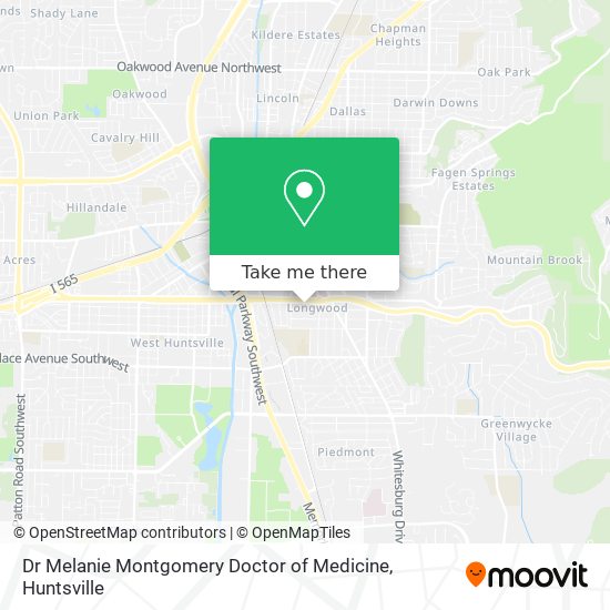 Dr Melanie Montgomery Doctor of Medicine map